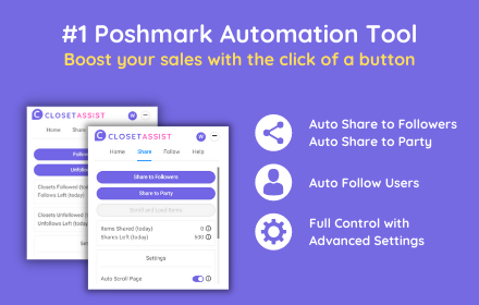 Poshmark Automation Tool | Closet Assist small promo image