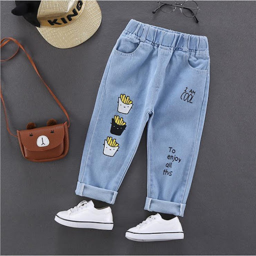 Title 1, New Printed Boys Denim Long Trousers Hot Sale C...