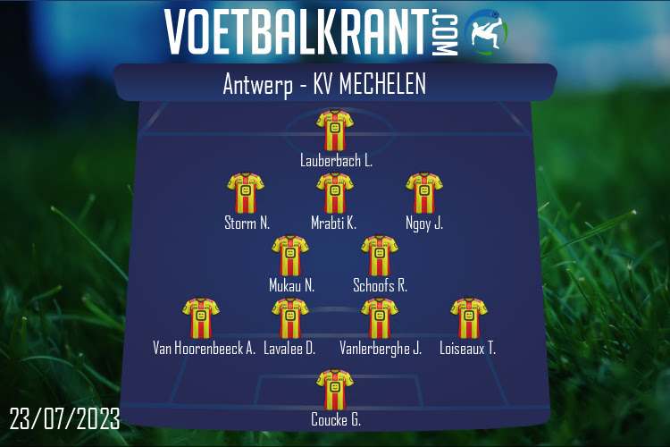 Opstelling KV Mechelen | Antwerp - KV Mechelen (23/07/2023)