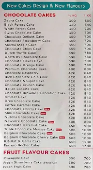 Cake Star menu 2