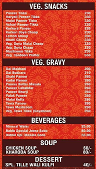 Bablu Chic Inn menu 5