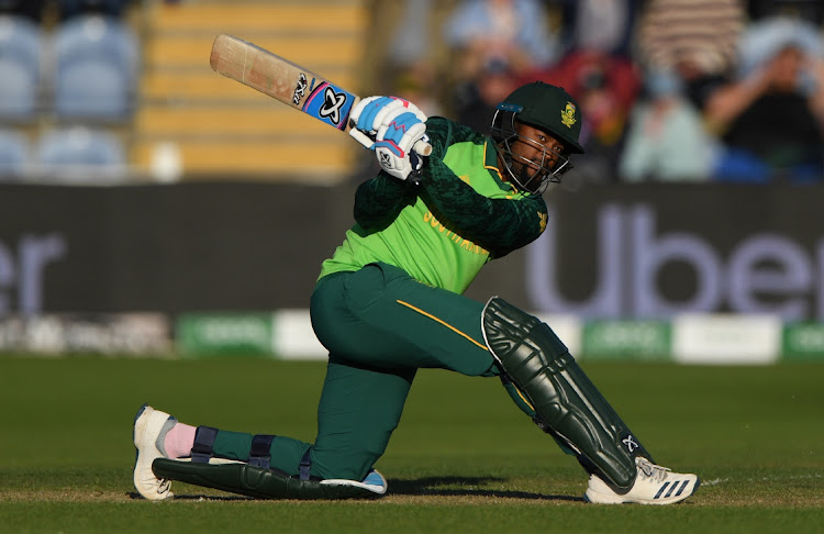 South Africa batsman Andile Phehlukwayo in action in Cardiff, Wales, June 15 2019. Picture: STU FORSTER/IDI/IDI/GETTY IMAGES