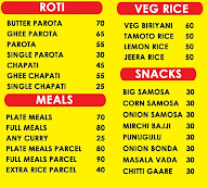 Sankar Vilas Tiffins menu 3