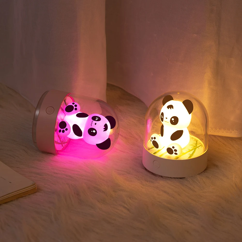 Title 1, 3D Creatieve Panda Nachtlampje, USB Oplaadbare ...