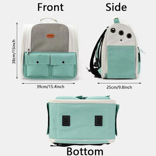 Pet Backpack Portable Cat and Small Dogs Outdoor Carrier Foldable Ventilated Design Large Cat Dog Backpack Carrier Bag