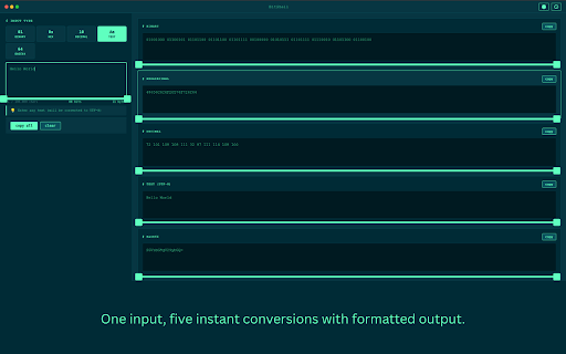 BitShell - Binary, Hex & Base64 Converter screenshot 3