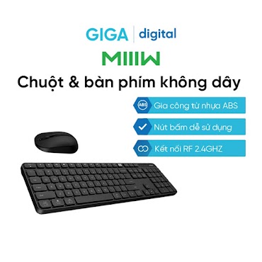 Phím Chuột Không Dây - Bộ Chuột Máy Tính Và Bàn Phím Không Dây Xiaomi Miiiw Chống Bám Bụi, Chống Mài Mòn