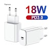 Timikar.vn Eu/Us/Uk Plug Home Travel Pd 18W Quick Charging Type - C Wall Charger Adapter