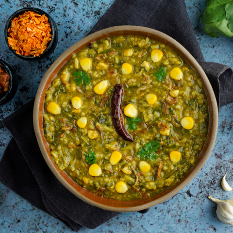 Palak Corn Khichdi