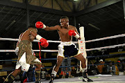 Nhlanhla Tyirha, right,  is the national junior flyweight champion.