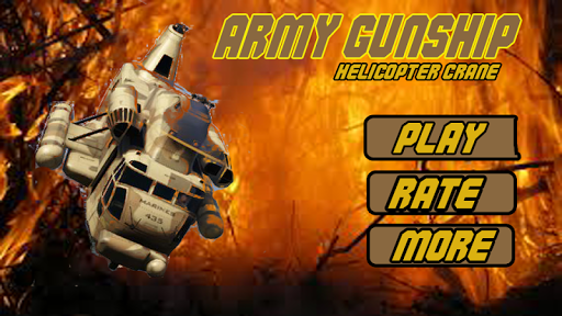 Army Gunship Helicopter Crane