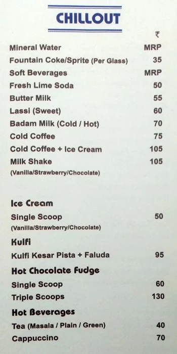 Dilli Sweet House menu 