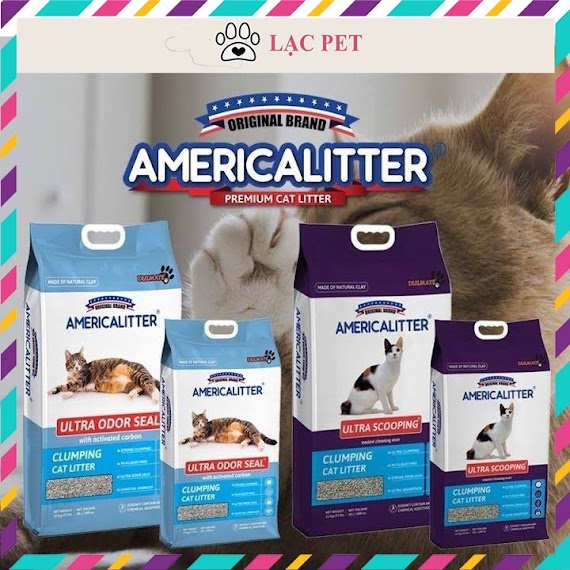 Cat Vê Sinh Đất Sét Cao Cấp Cho Meo America Litter - 10L