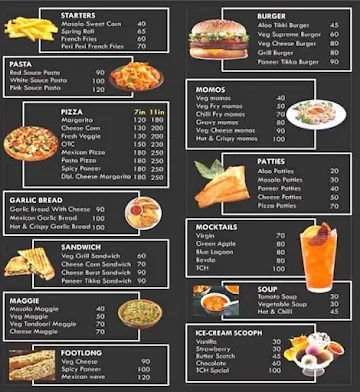 The Coffee Hub menu 