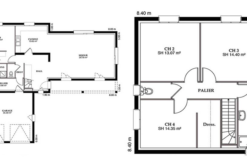  Vente Terrain + Maison - Terrain : 1 070m² - Maison : 116m² à Pesmes (70140) 