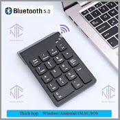 Bàn Phím Số Bluetooth 5.0 Không Dây Wiless 2.4G Đen