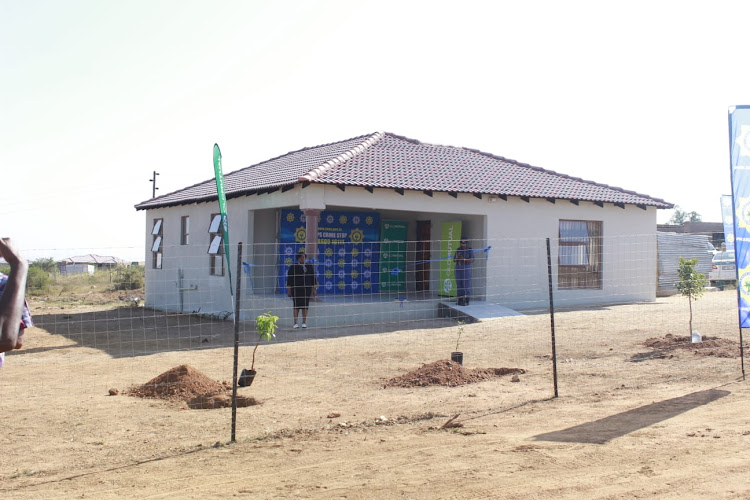 The three-bedroom house handed over to the mother and children by police on Saturday.