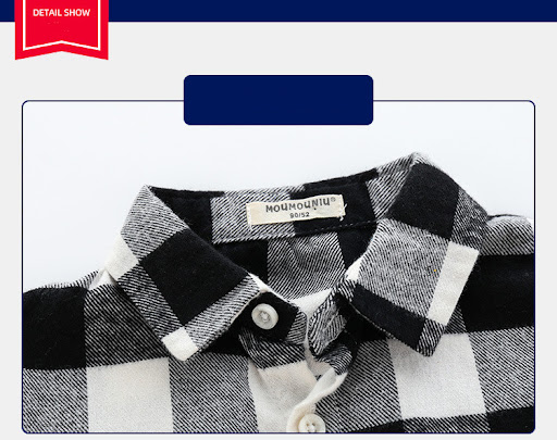 Title 10, Boys new plaid car lapel long sleeve shirt for...