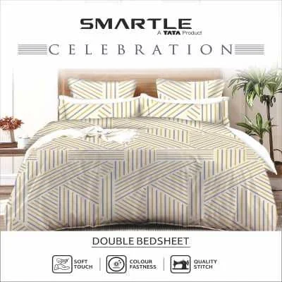 Smartle Celebration Double Bedsheet Linear Pack Of 1