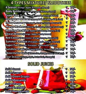 Just Juice menu 