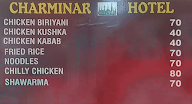 Charminar Hotel menu 1