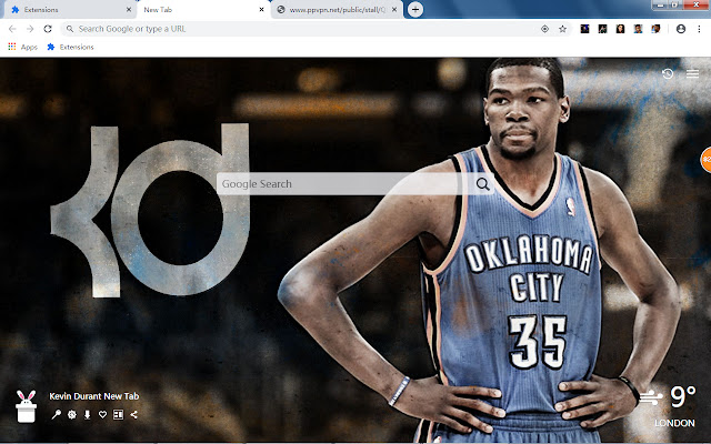 Kevin Durant New Tab, Wallpapers HD