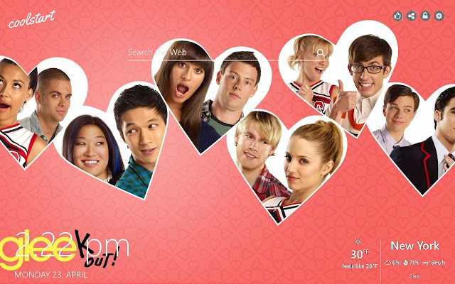 Glee HD Wallpapers TV Series New Tab Theme