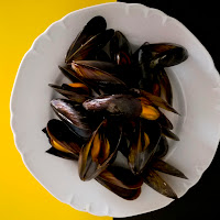 cozze in giallo e nero di 