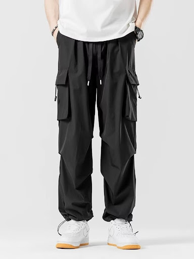 Title 4, Pantalones Cargo Rectos Sueltos Hombre Pantalón...
