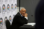 Former deputy finance minister Mcebisi Jonas prepares to testify at the Zondo commission of inquiry into state capture in Parktown, Johannesburg on August 24 2018.