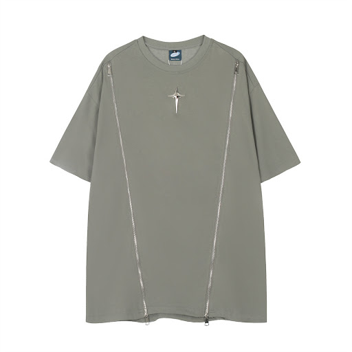 Title 5, Cross Star Decorative Short-sleeved T-shirt for...