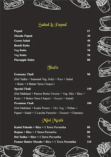 Bhookh Adda menu 