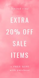 Extra 20% Off Sale Items - Half Page Ad item