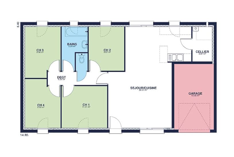  Vente Terrain + Maison - Terrain : 756m² - Maison : 89m² à Plichancourt (51300) 