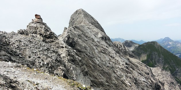 Tour Mädelegabel Kemptnerhütte Allgäu Oberstdorf - Standort nahe Bockkarsattel zur Bockkarspitze