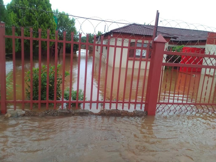 A flooded house in Moretele municipality.