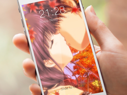 Anime Kiss Romantic Lockscreen