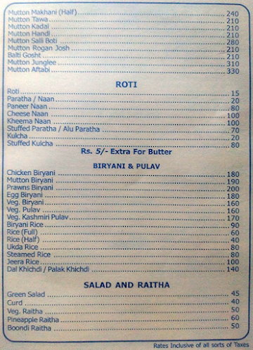 Harsh food point menu 