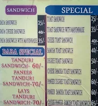 Baba Sandwich Corner menu 1