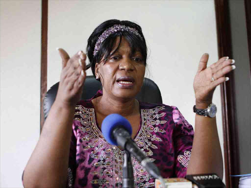 Elizabeth Ongoro during a past press conference.