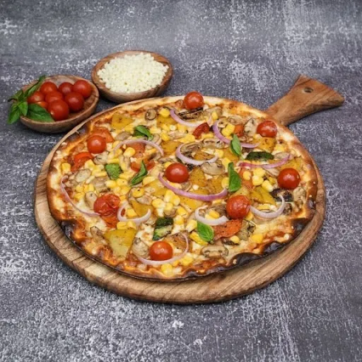 NY- Mixed vegetable & feta cheese pizza