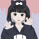 Animal hoodie cute girl-002V