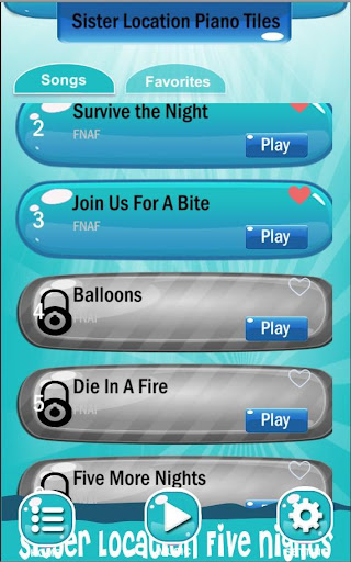 Sister Location Piano Tiles - Five Nights