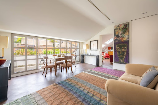 Dining room with large windows and balcony - Buy this luxury apartment / penthouse in Milan, 4 rooms, 3 bedrooms