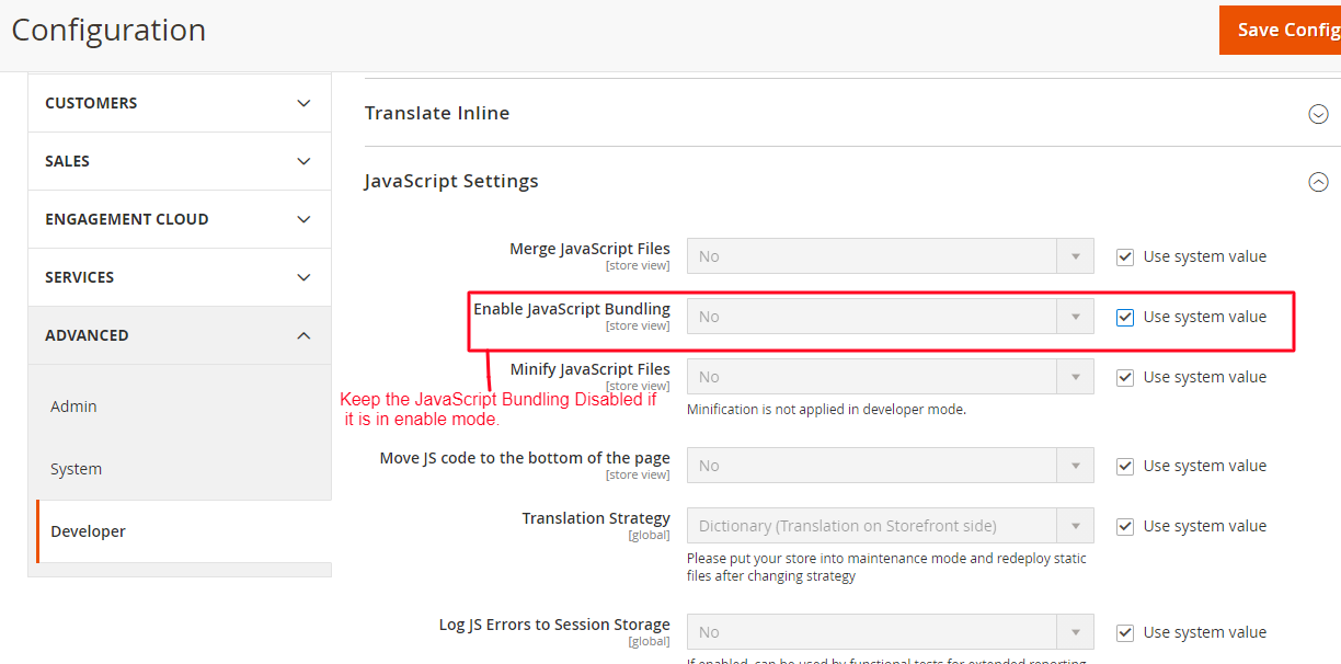 Configuration Advance