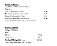 Idli Bhavan menu 3