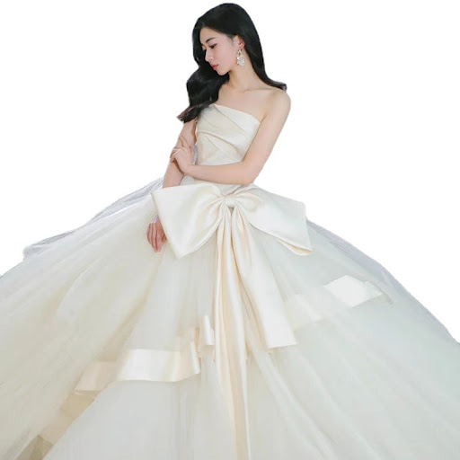 Title 6, Small Mori Style French Main Wedding Dress Big Bow