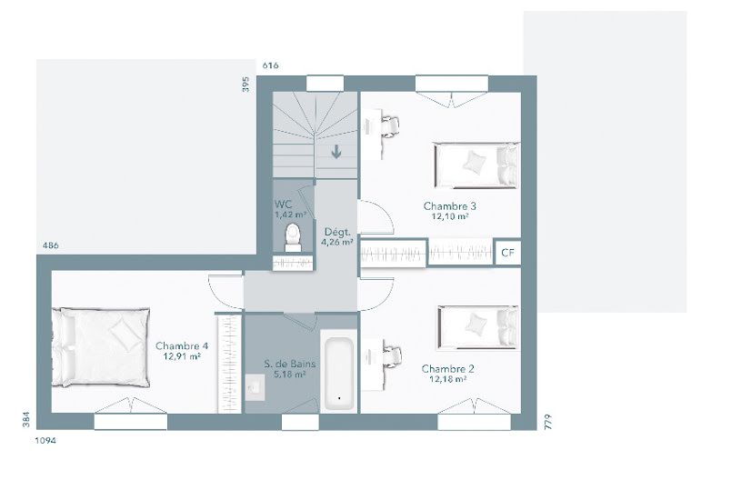  Vente Terrain + Maison - Terrain : 700m² - Maison : 112m² à Narbonne (11100) 