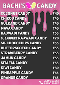 Bachi's Candy menu 3