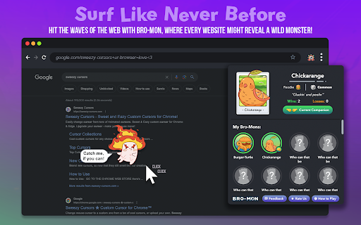 Bro-Mon 🐾 Browser Monsters - Web Surf Game